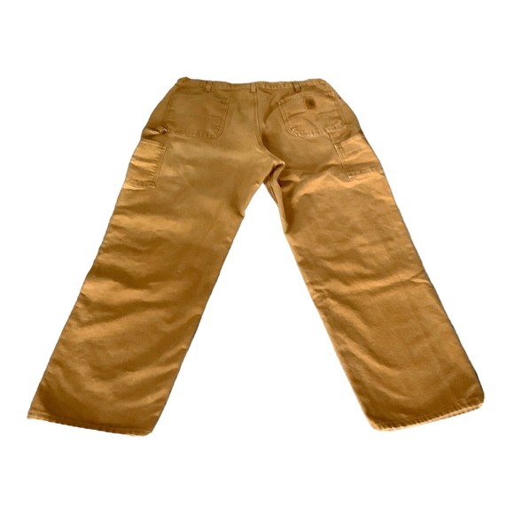 Carhartt B11 BRN Brown Dungaree Fit Mens Carpenter Utility Work Pants Size 38X34 - Picture 9 of 12